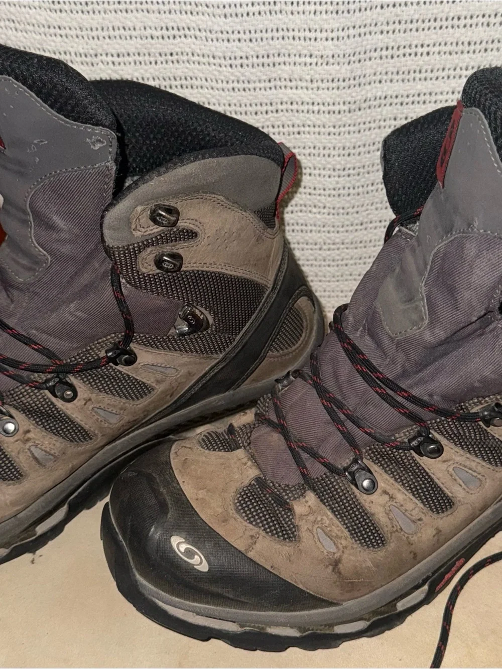 Salomon Men's Brown and Gray Waterproof Hiking Boots